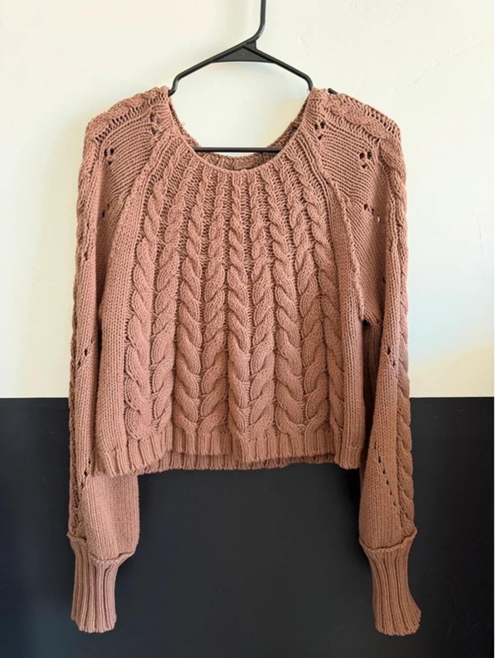 Free People Size Small Cable Knit Sweater